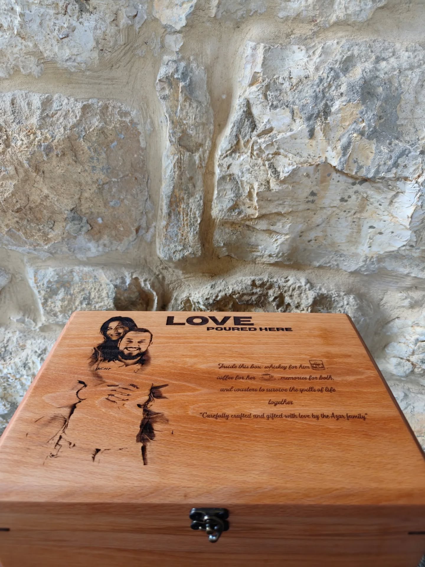Whiskey and Coffee Engraved Tray Set